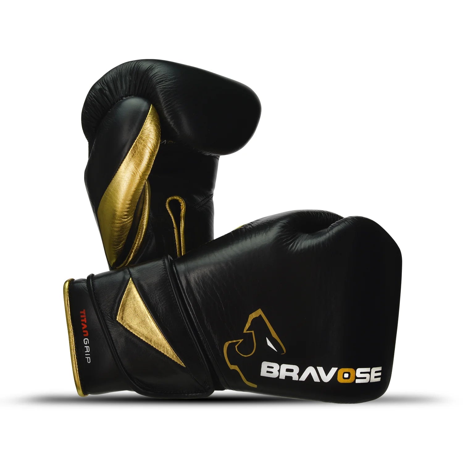 Bravose Titan Grip Leather Velcro Boxing Gloves