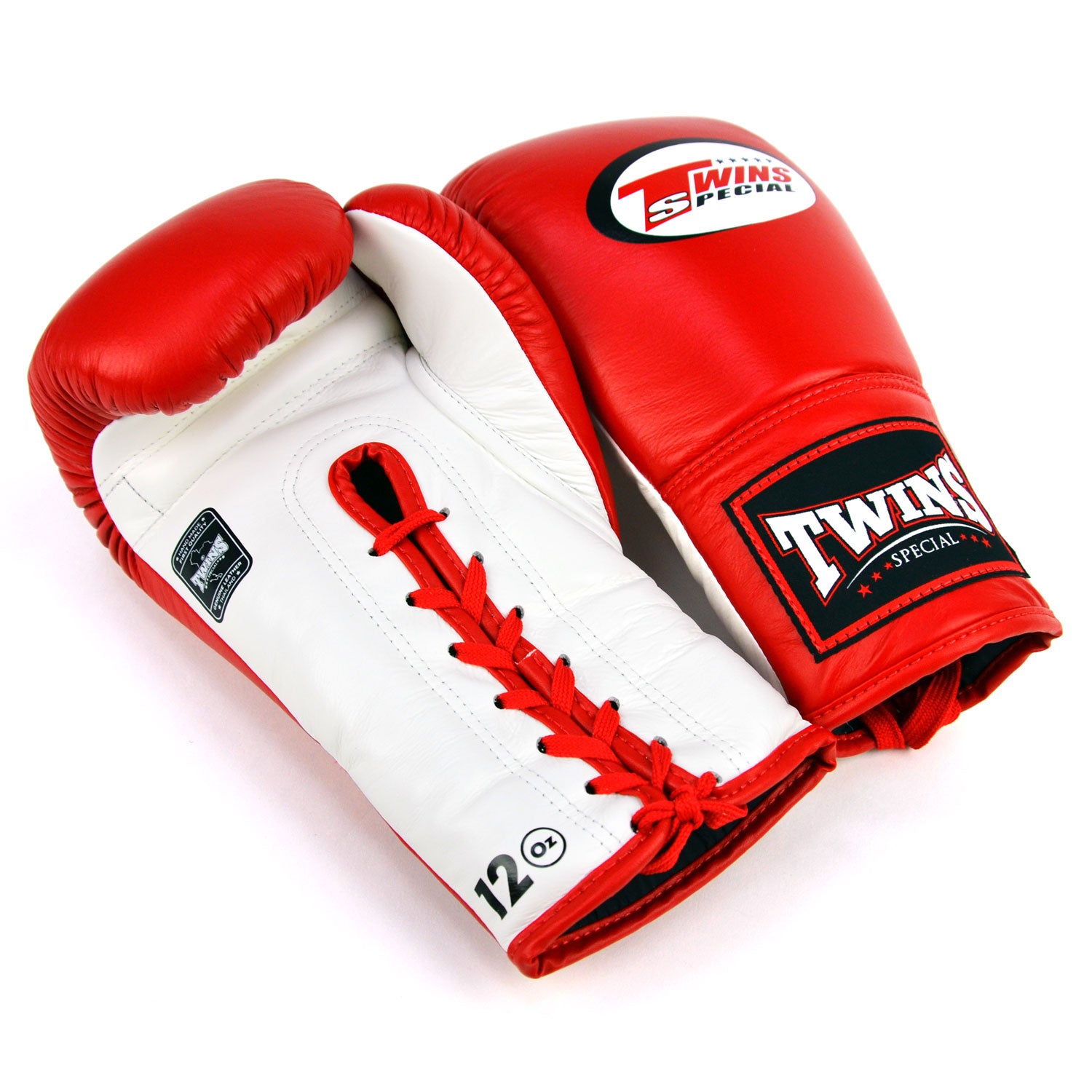 BGLL1 Twins Lace-up Boxing Gloves Red-White