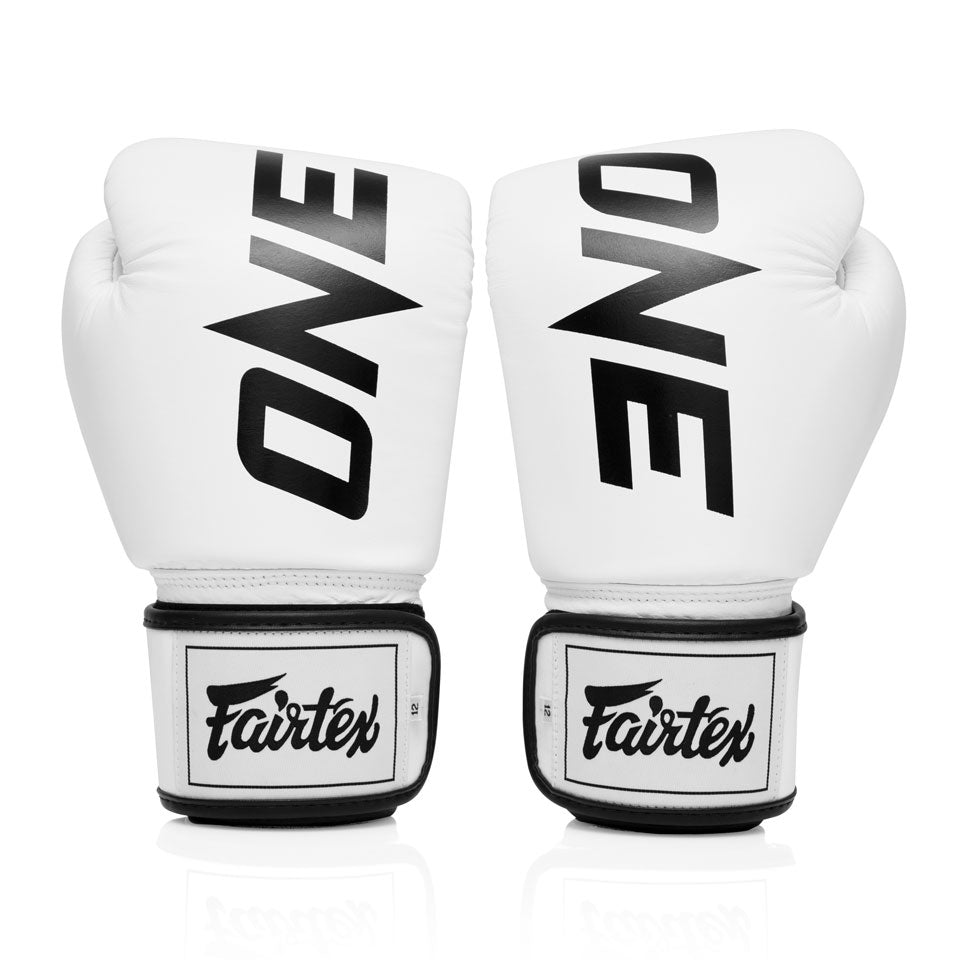 BGV Fairtex X ONE Championship White Boxing Gloves