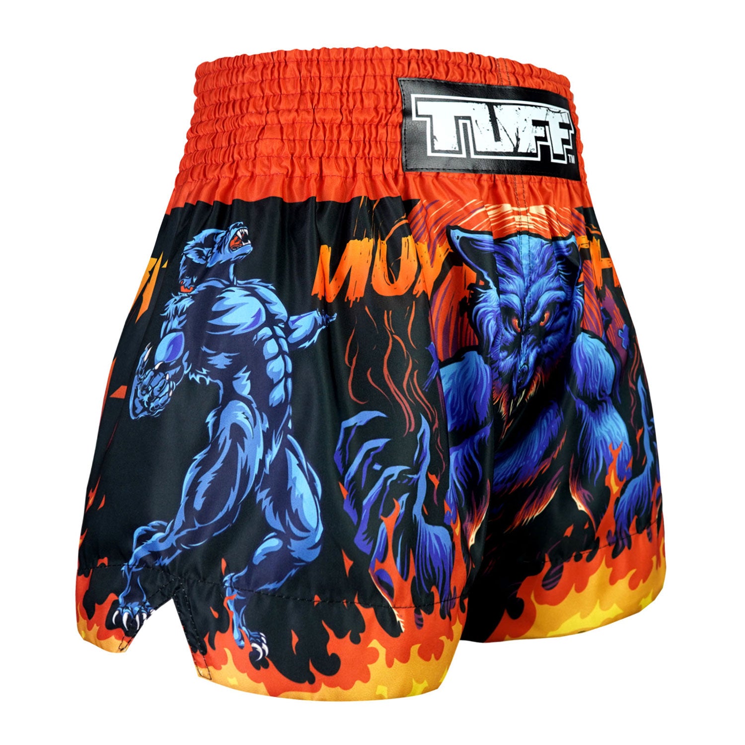 MS683 TUFF Muay Thai Shorts Midnight Werewolf