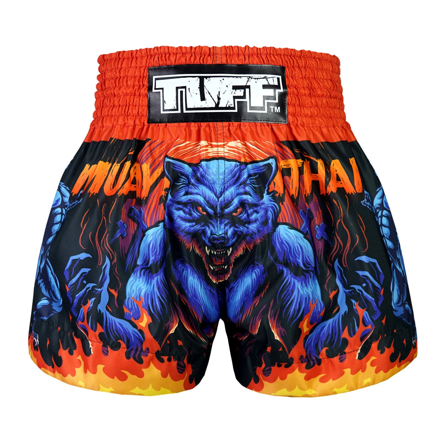 MS683 TUFF Muay Thai Shorts Midnight Werewolf